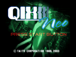 Qix Neo title screen for Playstation